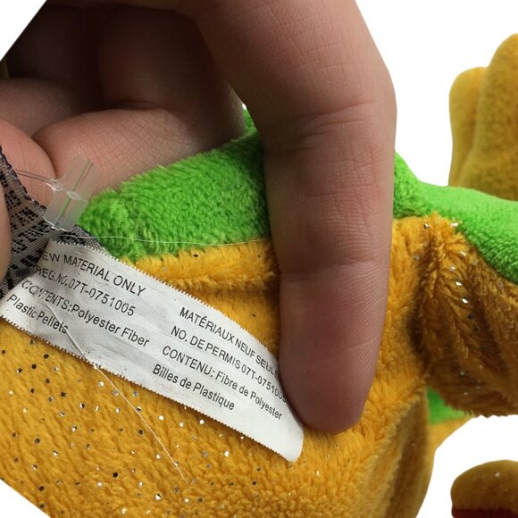 Ganz HM109 Tree Frog Plush Toy 9" Green & Yellow Stuffed Animal NO CODE - Picture 4 of 7